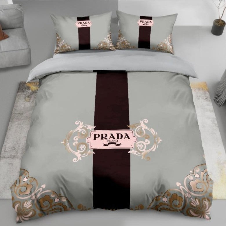 Prada Milano Premium King Size Bedsheet Set (3 Pcs)
