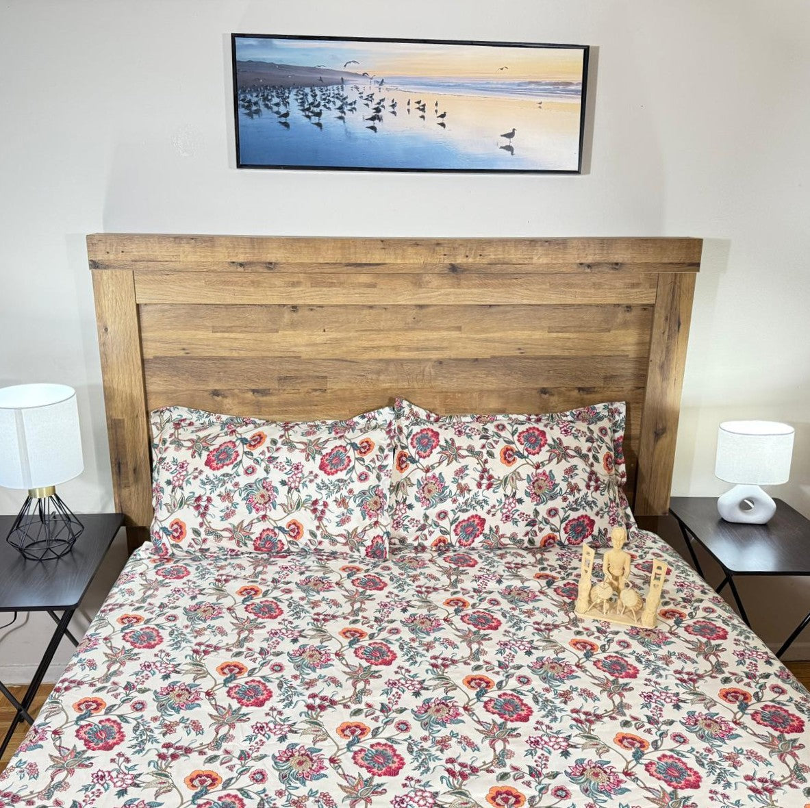 Jaipur Flora Premium King Size Bedsheet Set (3 Pcs)