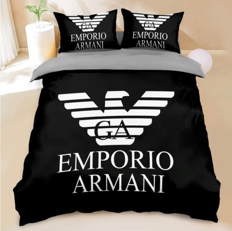 Emporio Armani Premium King Size Bedsheet Set (3 Pcs)